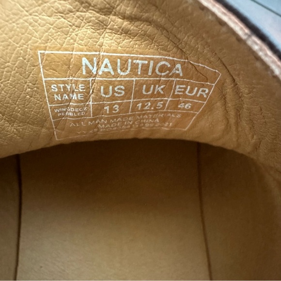 Size 13 Nautica Men's Brown Wingdeck Oxford Shoe Fashion Sneaker - Picture 11 of 12